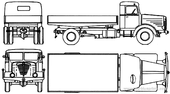 Грузовик Bussing LS7 (1958) - чертежи, габариты, рисунки