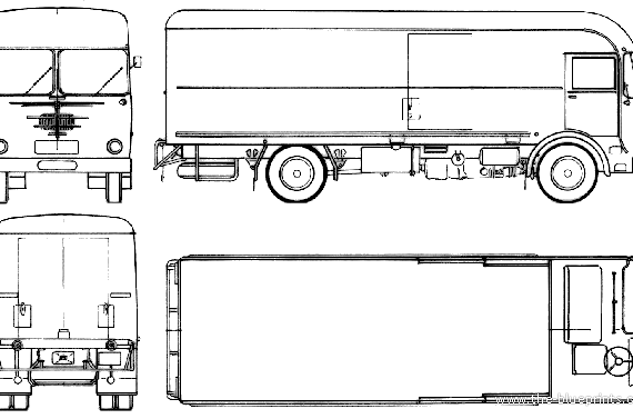Грузовик Bussing LU5-10 (1962) - чертежи, габариты, рисунки