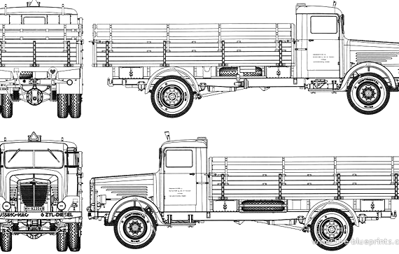 Bussing Nag L4500S truck - drawings, dimensions, figures