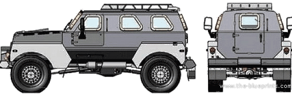 Cheetah MMPV truck - drawings, dimensions, figures