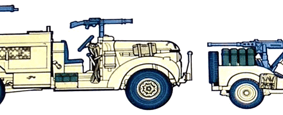 Chevrolet 30cwt LRDG truck - drawings, dimensions, pictures