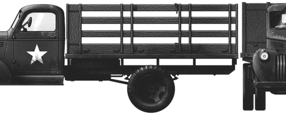 Chevrolet 3116 1.5-ton 4x2 truck - drawings, dimensions, figures