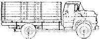 Грузовик Chevrolet 5400 Skates Truck (1956) - чертежи, габариты, рисунки