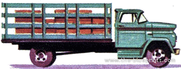 Грузовик Chevrolet C60 (1960) - чертежи, габариты, рисунки