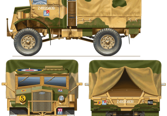 Chevrolet CMP 15cwt 4x2 truck - drawings, dimensions, figures