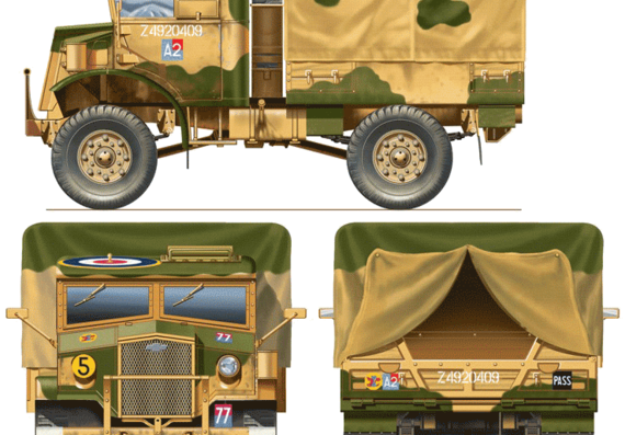 Chevrolet CMP 15cwt 4x4 truck - drawings, dimensions, figures
