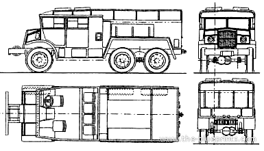 Chevrolet CMP 6x6 Gun Tractor - drawings, dimensions, pictures