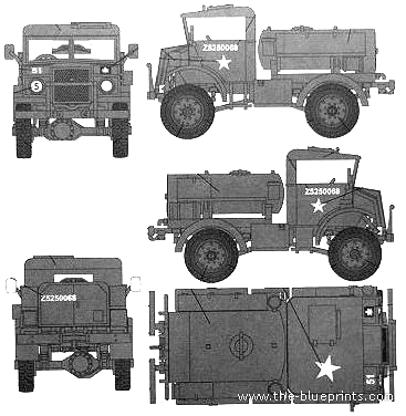 Chevrolet CMP C15A Cab No.13 Water Tanker - drawings, dimensions, pictures