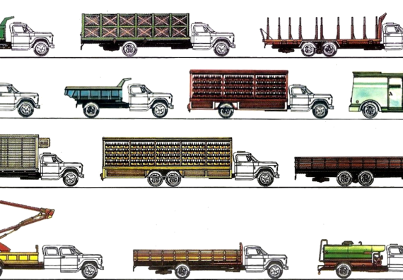 Chevrolet D60 truck (1983) - drawings, dimensions, pictures