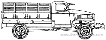 Грузовик Chevrolet G7107 Cargo - чертежи, габариты, рисунки