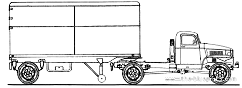 Chevrolet G7113 Semi-Trailer truck - drawings, dimensions, pictures