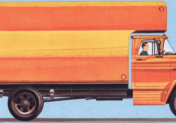 Грузовик Chevrolet L50 (1960) - чертежи, габариты, рисунки