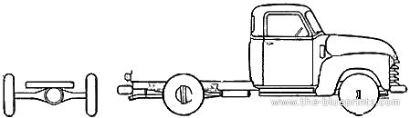 Chevrolet Pick-up Truck 3603 Chassis (1948) - drawings, dimensions, pictures
