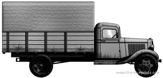 Грузовик Chevrolet RD 4x2 (1940) - чертежи, габариты, рисунки