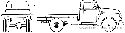 Chevrolet Truck 4108 Flat Bed (1948) - drawings, dimensions, pictures