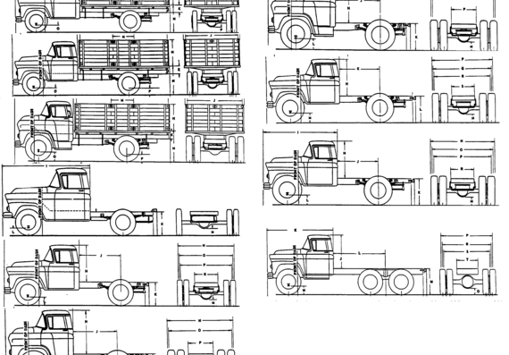 Грузовик Chevrolet Trucks (1959) - чертежи, габариты, рисунки