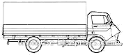 Citroen 600 MWB truck (1965) - drawings, dimensions, pictures