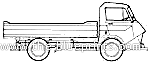 Citroen 600 SWB truck (1965) - drawings, dimensions, pictures