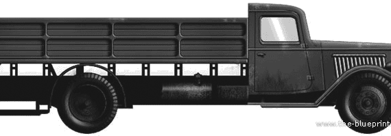 Грузовик Citroen Type 45 - чертежи, габариты, рисунки