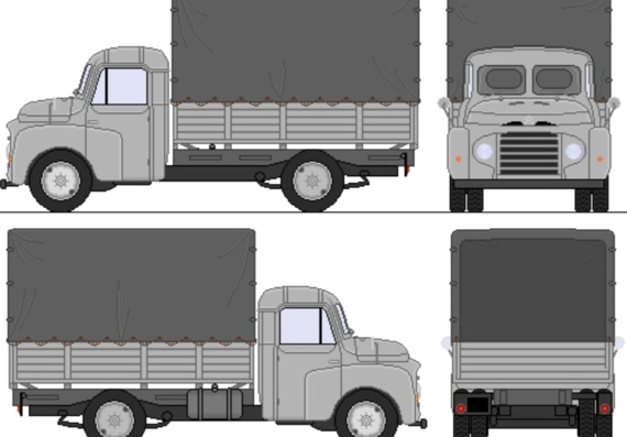 Citroen U 23-50 truck - drawings, dimensions, pictures
