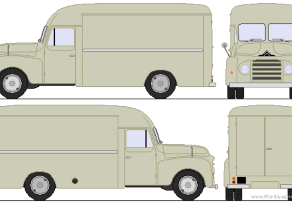 Citroen U 23 truck - drawings, dimensions, pictures