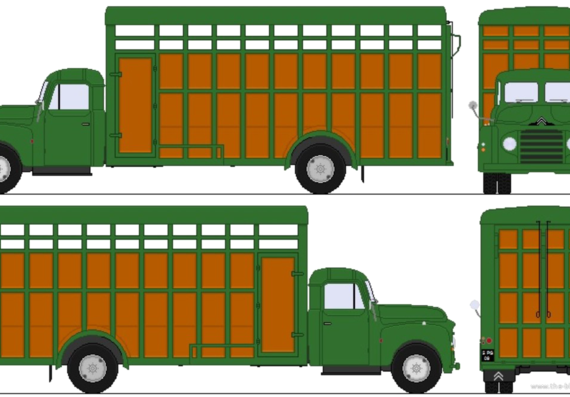 Citroen U 55 truck - drawings, dimensions, pictures