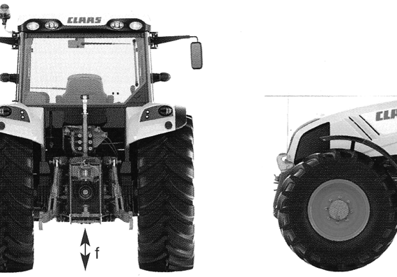 Грузовик Class Axos Tractor - чертежи, габариты, рисунки