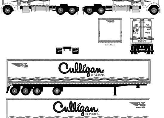 Culligan Water truck - drawings, dimensions, pictures