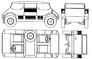 Truck DAF 139 Amphibious Car - drawings, dimensions, pictures