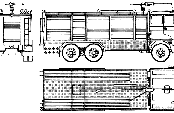 Грузовик DAF FFS 2803 DKS Fire Truck (1982) - чертежи, габариты, рисунки
