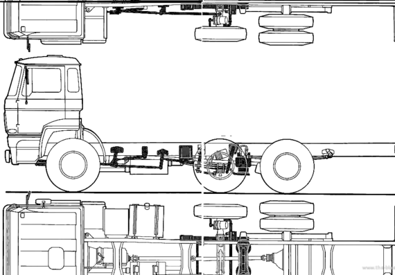 DAF FTC truck - drawings, dimensions, figures