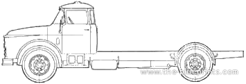 Грузовик DAF Torpedo LWB (1960) - чертежи, габариты, рисунки