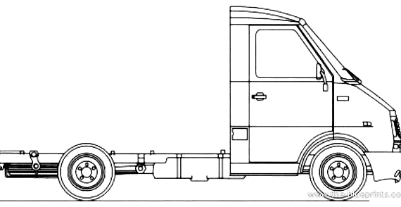 Daewoo Lublin II 0352 Chassis (1997) - drawings, dimensions, pictures
