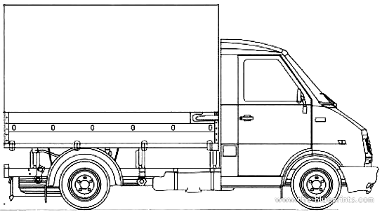 Грузовик Daewoo Lublin II 3352 Pick-up (1997) - чертежи, габариты, рисунки