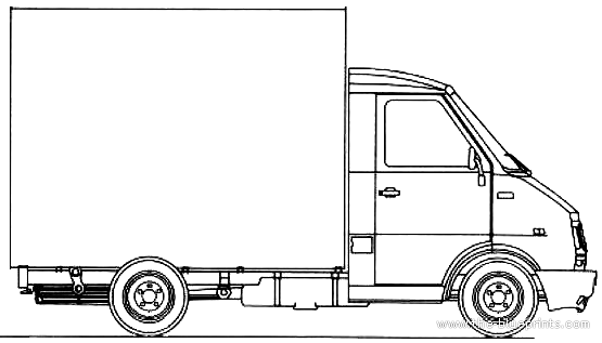 Грузовик Daewoo Lublin II 3372 Pick-up (1997) - чертежи, габариты, рисунки