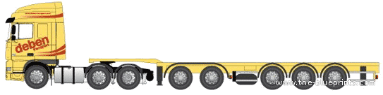 Truck Daf FTGXF 105 - drawings, dimensions, figures