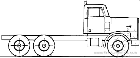 Diamond REO Giant C11664DBH truck (1985) - drawings, dimensions, pictures
