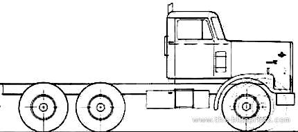 Diamond REO Giant C11664DBT truck (1985) - drawings, dimensions, pictures