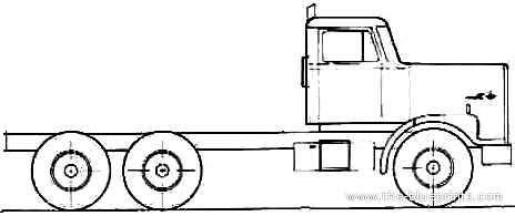 Diamond REO Giant C11664DB Truck (1985) - drawings, dimensions, pictures