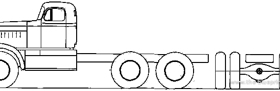 Diamond T 951 truck - drawings, dimensions, figures