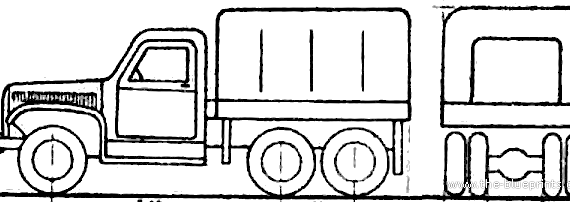 Diamond T 967 truck - drawings, dimensions, figures