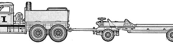 Грузовик Diamond T M19 Tank Transporter - чертежи, габариты, рисунки