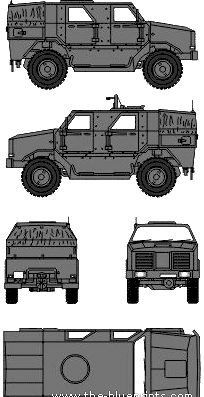 Dingo ATF truck - drawings, dimensions, figures