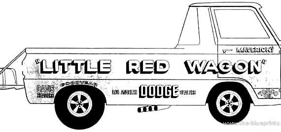 Грузовик Dodge A-100 Pick-Up Little Red Wagon (1965) - чертежи, габариты, рисунки