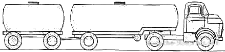 Dodge C700 Trailer truck (1959) - drawings, dimensions, pictures