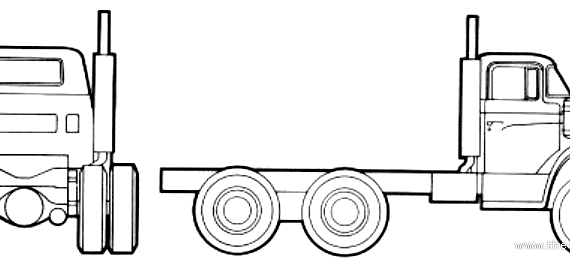 Truck Dodge CNT900 (1974) - drawings, dimensions, pictures