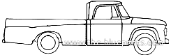 Грузовик Dodge D100 Single Cab (1965) - чертежи, габариты, рисунки