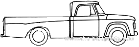 Грузовик Dodge D100 Single Cab (1971) - чертежи, габариты, рисунки