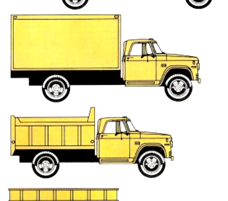 Dodge D500 truck (1973) - drawings, dimensions, pictures