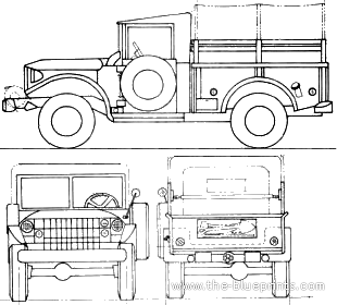 Грузовик Dodge M37 - чертежи, габариты, рисунки